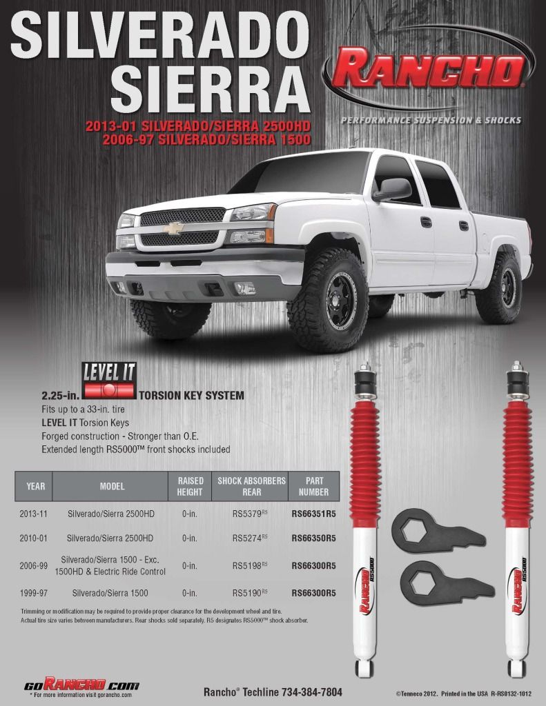 • Our Level It system for 1500/2500's Chevy/GMC